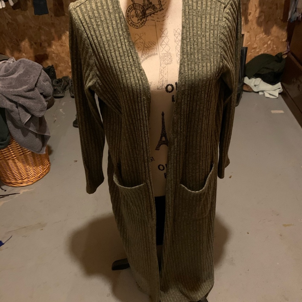 Olive green duster